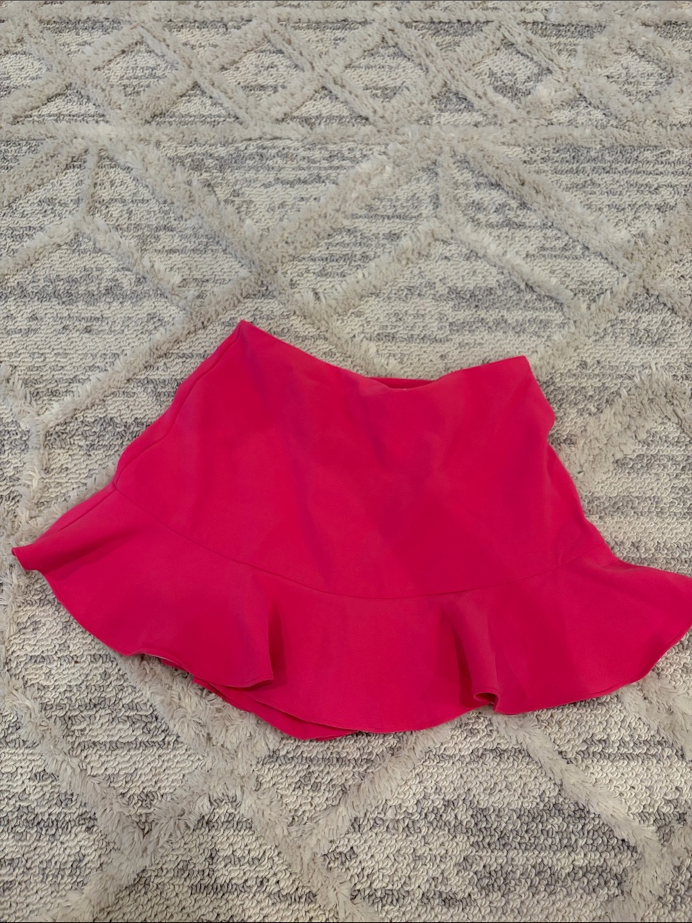 Amanda Uprichard Hot Pink Ruffle Mini Skirt